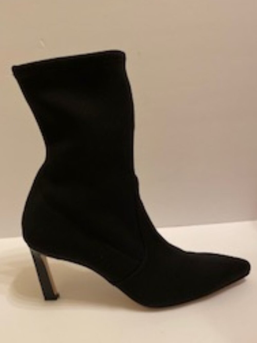 Stuart Weitzman Mid-calf Black Stretch Boots 3.25" heels - size 9